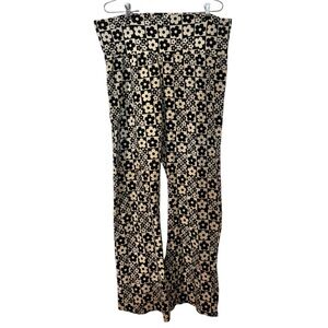Wild Fable Black and White Floral Wide Leg Pants Size XXL